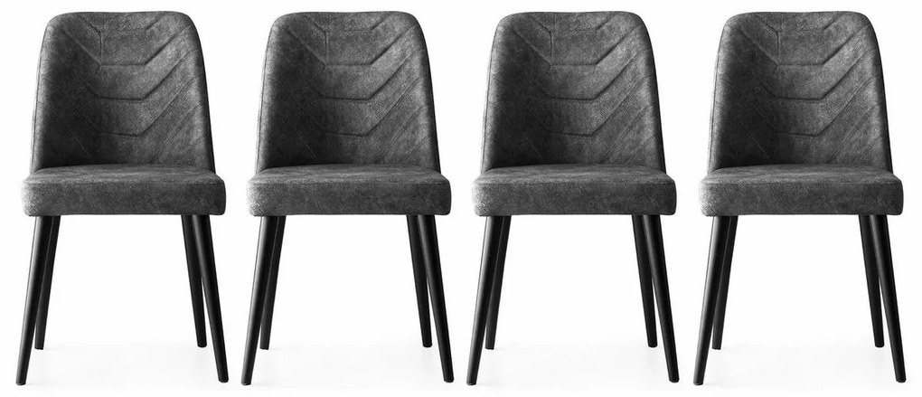 Set de scaune de sufragerie Dallas Anthracite, 4buc.