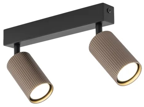 Spot TUNE 2xGU10/10W/230V negru/maro