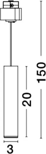 Accesoriu, Corp de iluminat pentru sina magnetica Buxton, Loop sau Sign, JAZZ 10 Watt negru