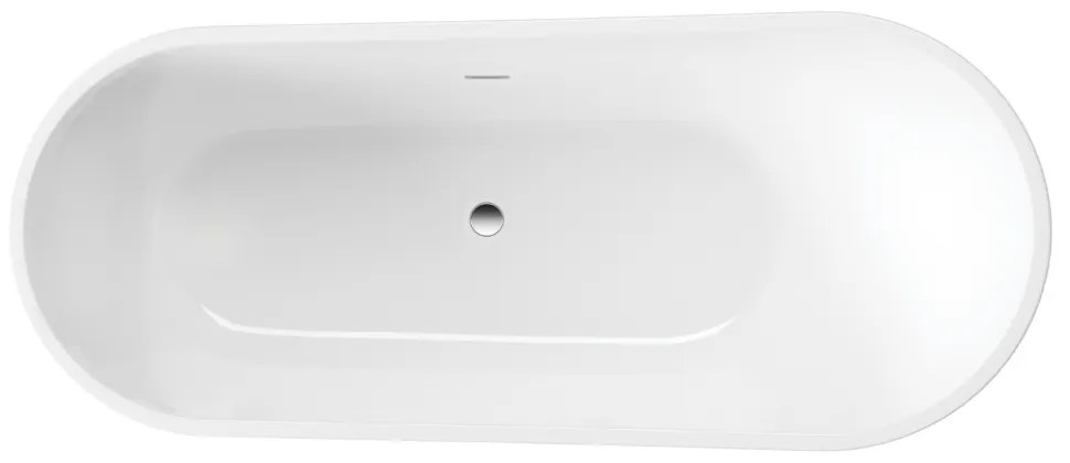 Cada baie freestanding 150 x 75 cm, ovala cu preaplin, Diva Foglia 1500x750 mm