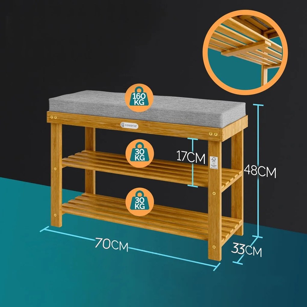 Deuba Suport pantofi 70x33x48cm - salcam