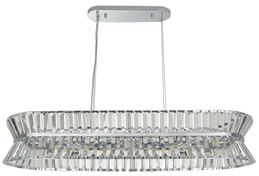 Lustra eleganta cu cristal ideala pentru sufragerie sau bucatarie Uptown 10Lt Oval