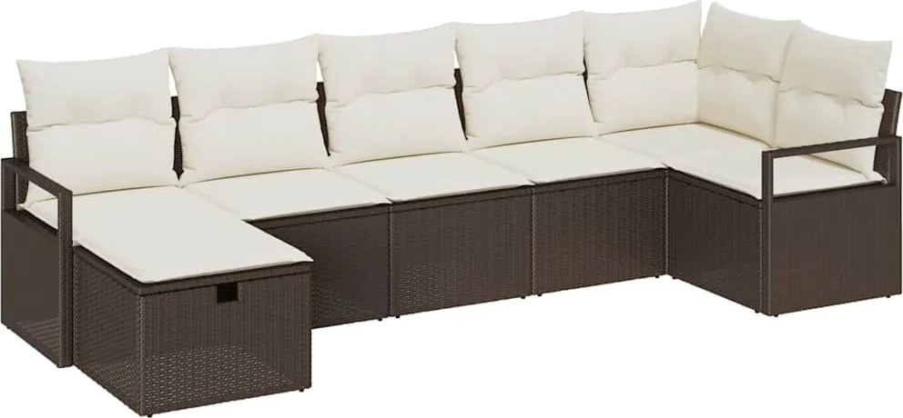 vidaXL Set de canapea cu pernă 4 pcs poliratan