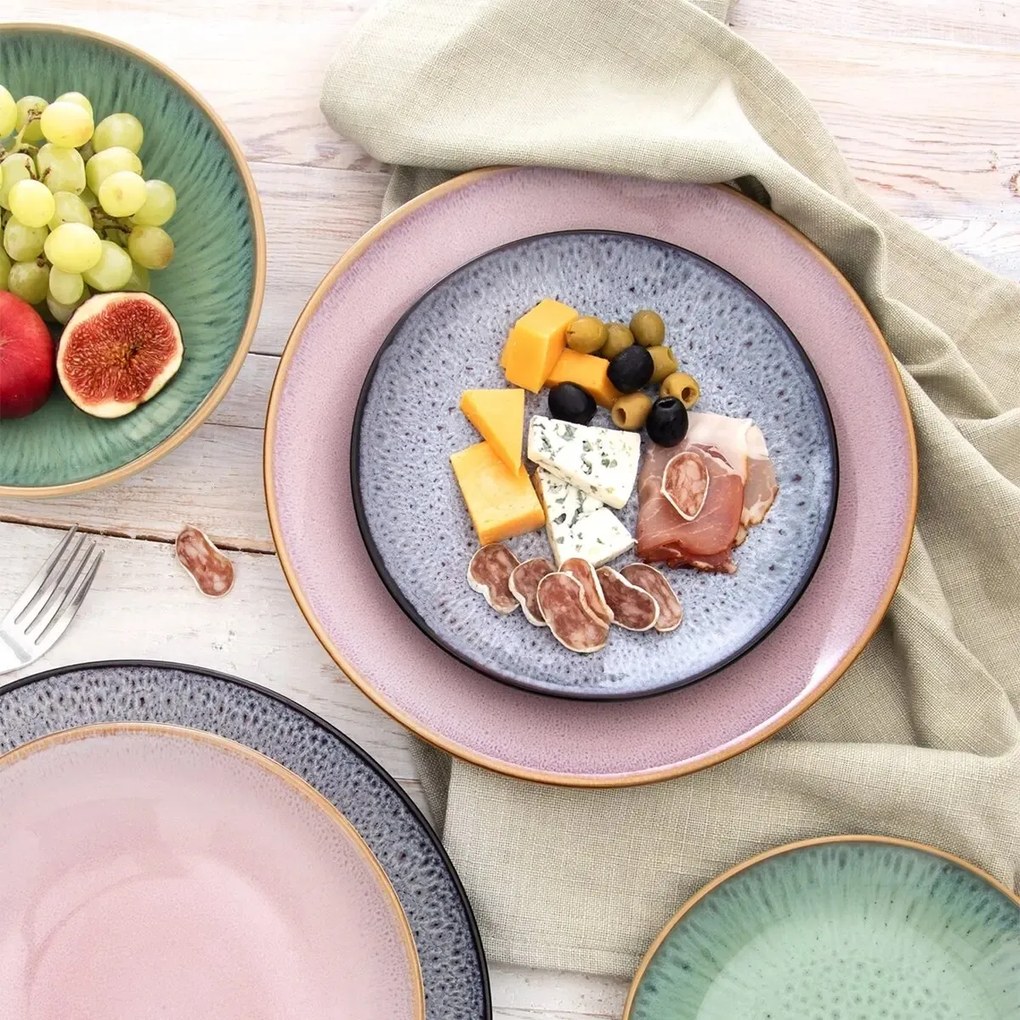 Orion Set de farfurii de desert din ceramică Glazeviolet 20,5 cm, 6 buc.