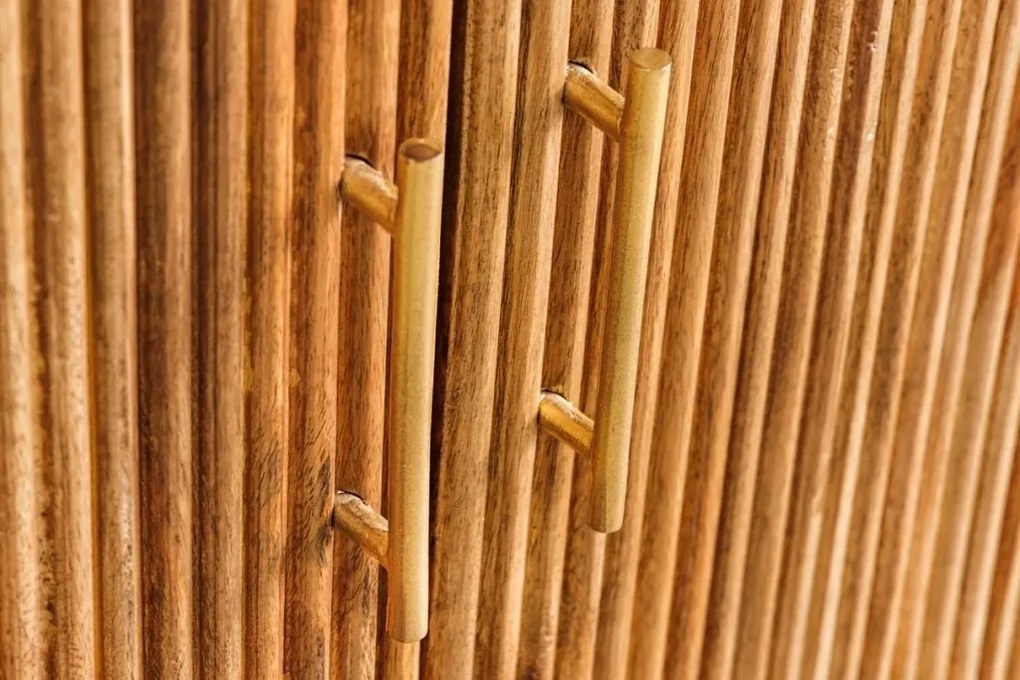 Comoda lemn de mango, marmura alba TRES CHIC 105cm