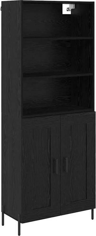 vidaXL Bufet Stejar negru 69,5 x 34 x 180 cm Lemn compozit