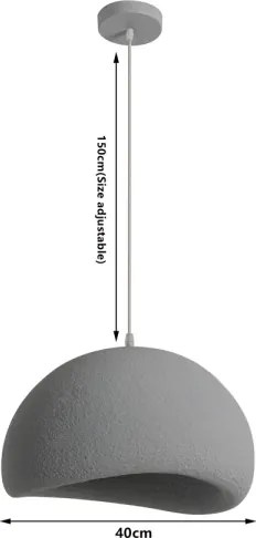 BRILAGI - Lustră suspendată pe cablu WABI SABI 1xE27/60W/230V Ø 40 cm gri