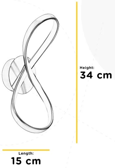 Aplică LED ONLI INFINITY LED/15W/230V 4500K crom mat