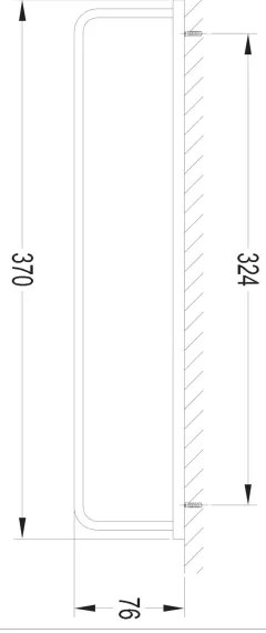 Suport de perete pentru prosoape OMNIRES DA70230BL DARLING 37 cm negru semimat