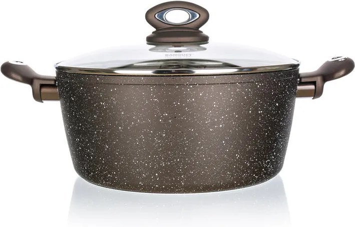 Oala cu capac si cu suparafata neaderenta PREMIUM Dark Brown, BANQUET volum 3,75 l