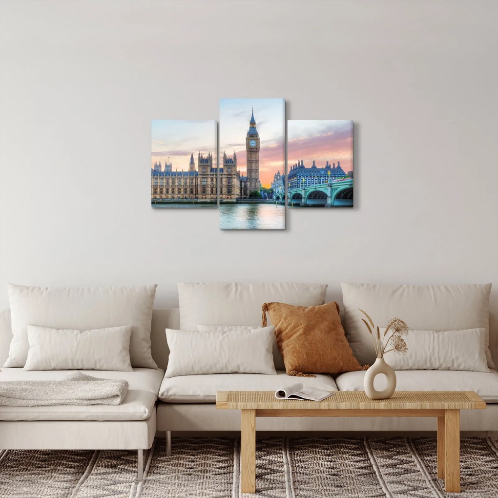 Tablou - Londra în culori pastelate (90x60 cm)