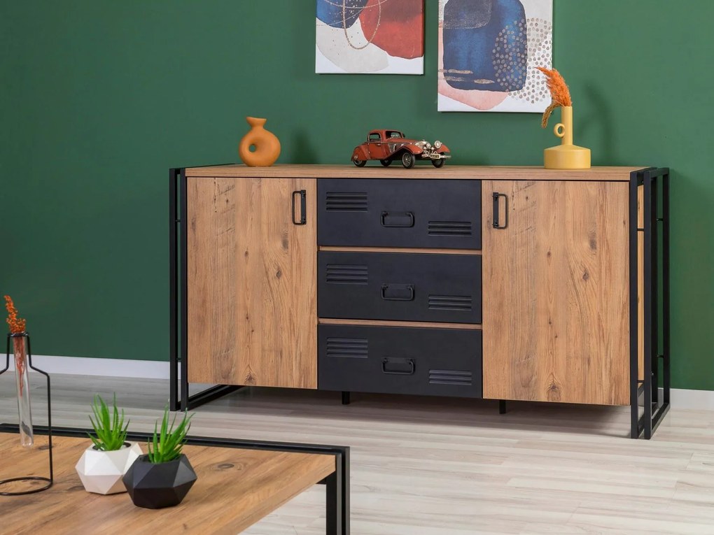 Mobilier living Cosmopolitan 26 (Pin atlantic + Negru). 1089255