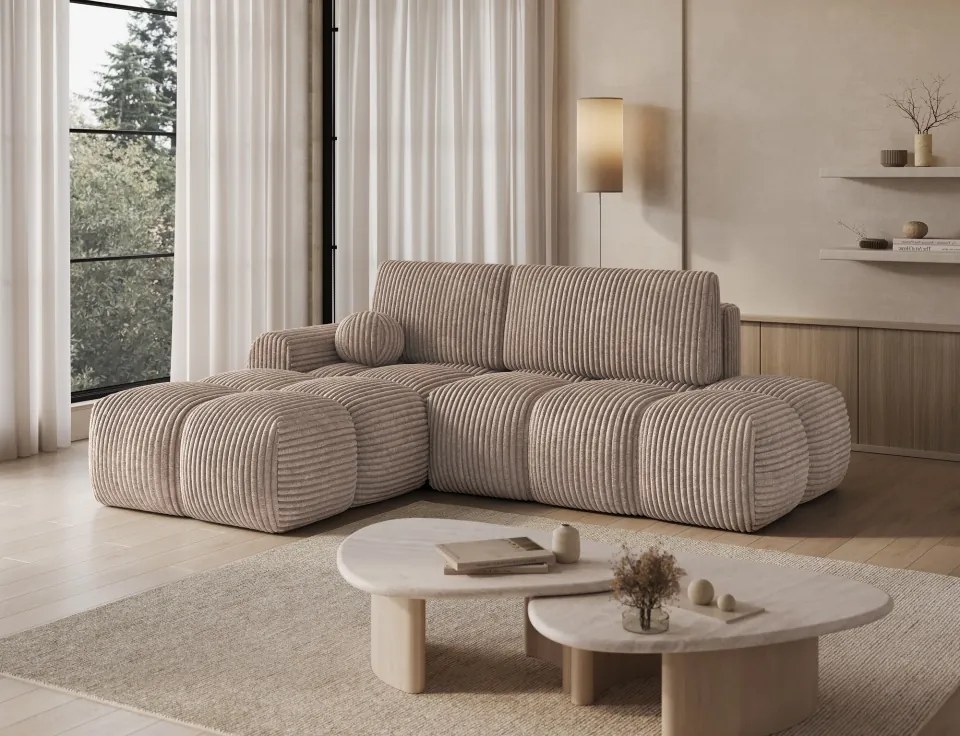 Colțar Vittario extensibil, 227x170x95 cm, orientare stânga – Modullo 20