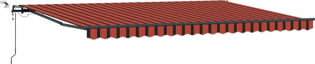 vidaXL Țesătură pentru copertină cu portocaliu și maro 500 × 300 cm