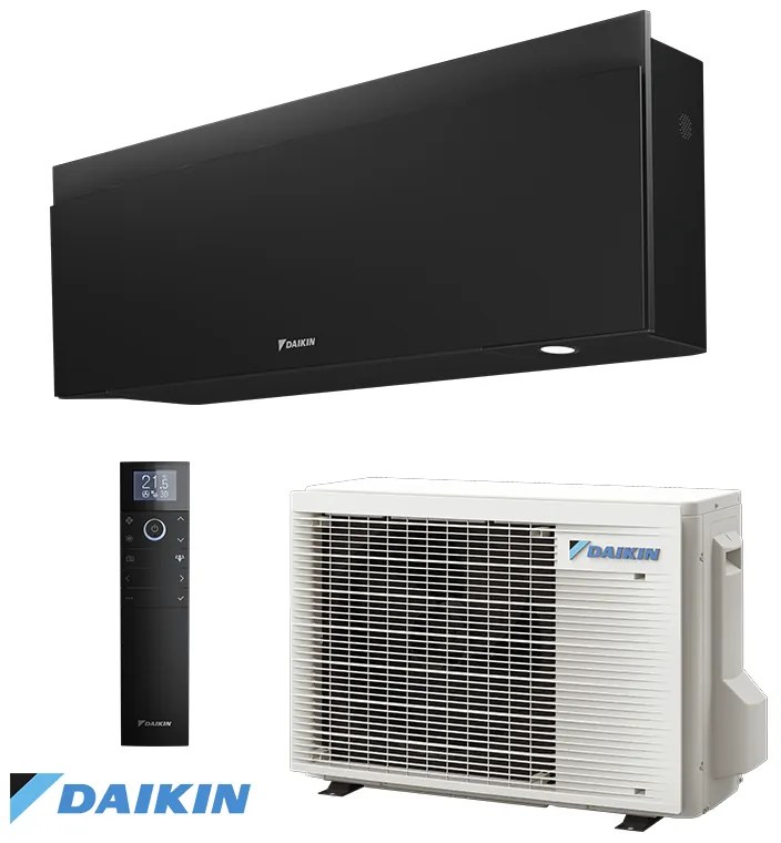 Aparat de aer conditionat inverter Daikin Emura 3 FTXJ35AB + RXJ35A, 12000 BTU, 25 m², A+++, Wi-Fi, R-32, Negru