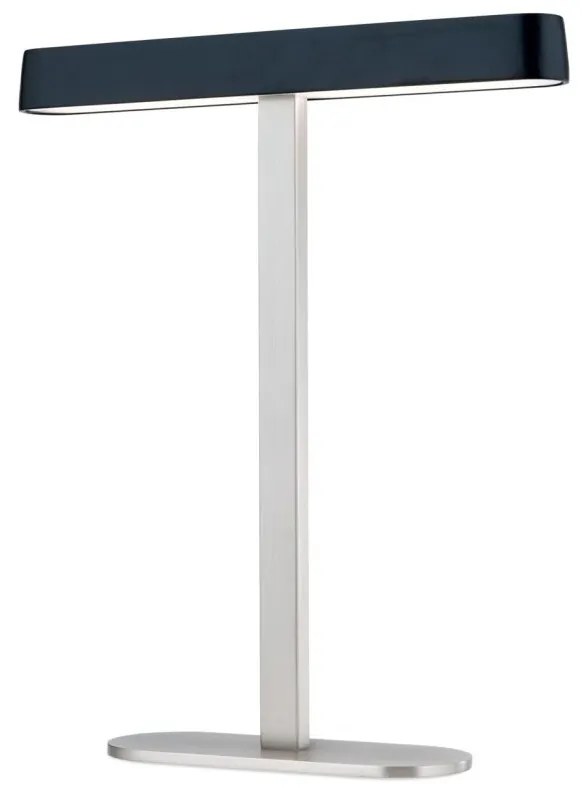 Veioza/Lampa de masa LED moderna AUFTAKT crom satin/negru