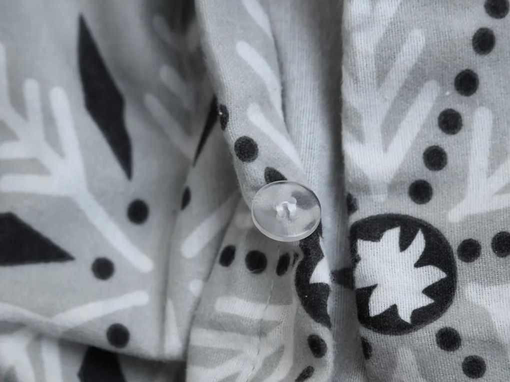 Lenjerie de pat flanelata SNOWY FOREST gri Dimensiune lenjerie de pat: 70 x 90 cm | 140 x 220 cm