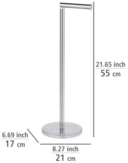 WENKO 19637100 - Suport pentru hârtie igienică 21x55 cm inox/argintiu