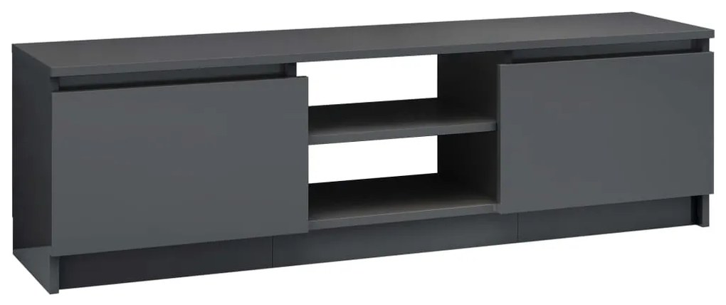 800575 vidaXL Comodă TV, gri extralucios, 120 x 30 x 35,5 cm, PAL