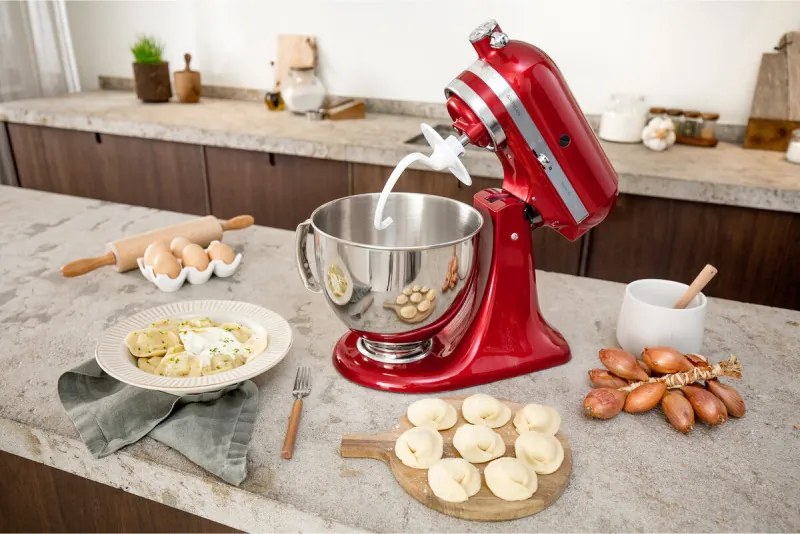 Mixer planetar Kitchenaid Artisan Elegance 5KSM175PSECA, 300 W, 4,8 l, Direct drive, 10 viteze, Candy Apple