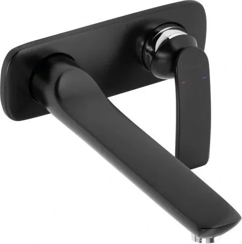 Baterie lavoar negru mat Kludi Balance montare pe perete