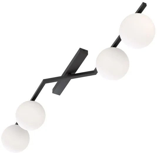 Plafonieră NATON 4xE14/10W/230V negru/alb