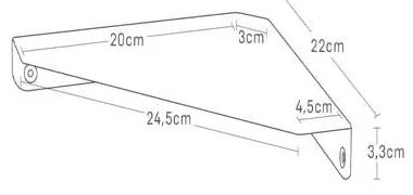 Raft alb de colț din metal 22 cm Tower – YAMAZAKI