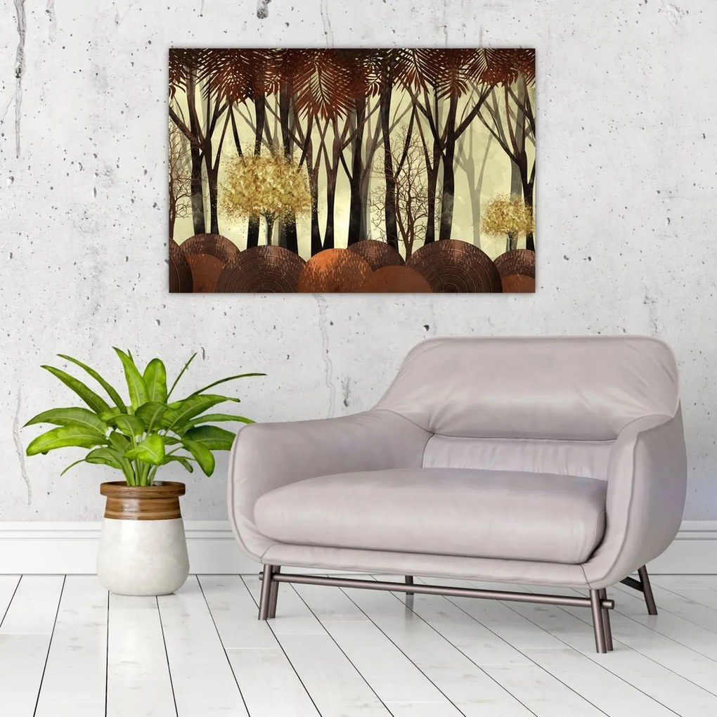 Tablou - Pădure decorativă (90x60 cm)