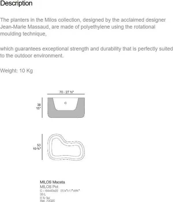Ghiveci plante design decorativ modern exterior/interior MILOS I