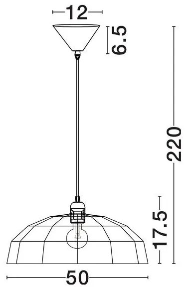 Lustra/Pendul design natural FREDA