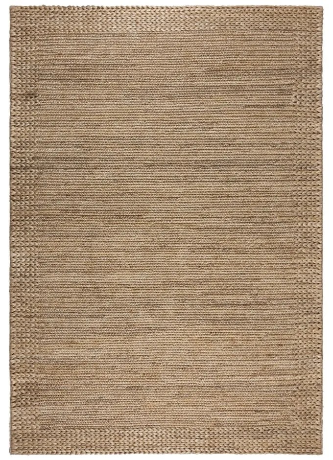 Covor în culoare naturală țesut manual din chenaf 120x170 cm Drew Border – Flair Rugs