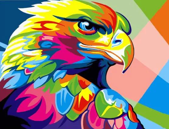 Pictura pe numere "Vultur colorat" 50x40 cm