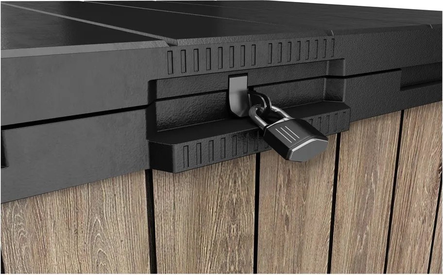 Cutie de depozitare pentru grădină maro din plastic Deco – Keter