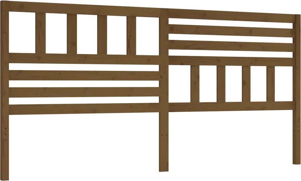 vidaXL Tăblie de pat, maro miere, 186x4x100 cm, lemn masiv de pin