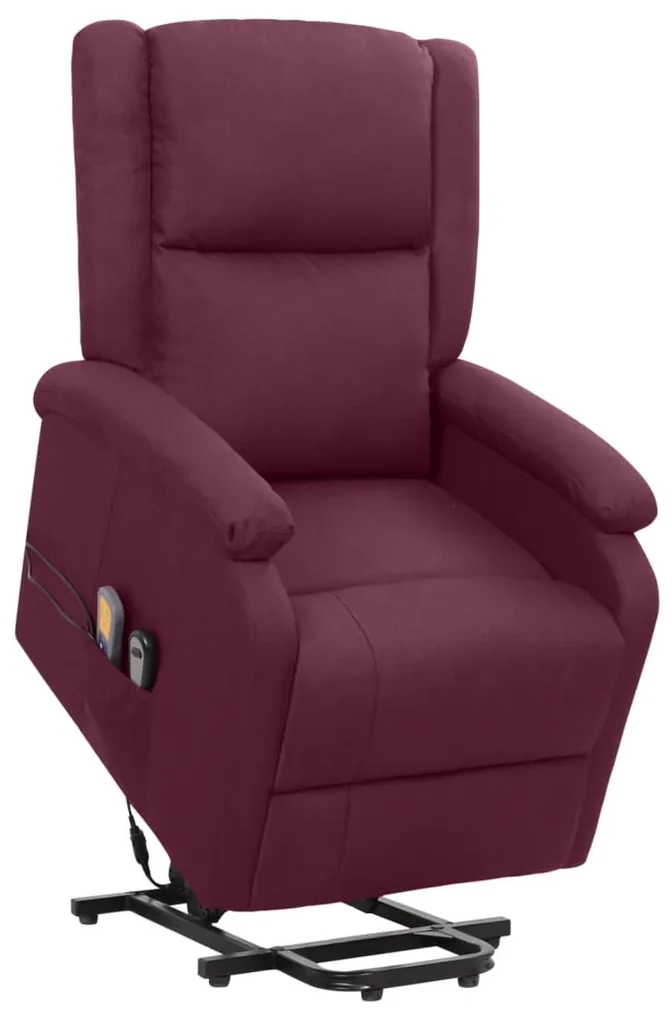 Fotoliu de masaj rabatabil vertical, violet, material textil