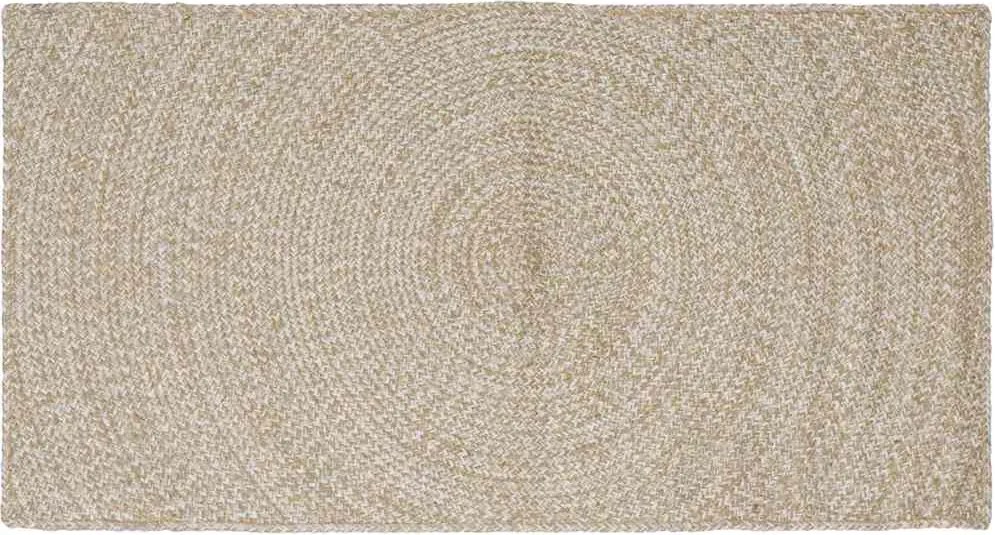 vidaXL Covoare de zonă Dreptunghiular Natural și Alb 60 x 110 cm Iută