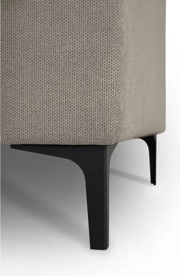 Colțar maro deschis cu tapițerie din chenille (cu colț pe partea stângă/în formă de ”L”) Fabian – Scandic