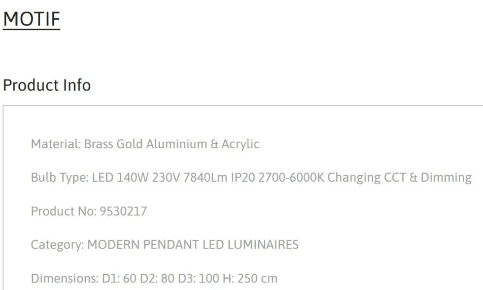 Lustra LED dimabila design circular MOTIF 3 ring auriu