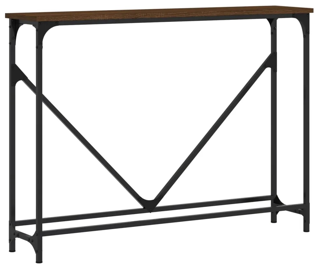 vidaXL Măsuță consolă, stejar maro, 102x22,5x75 cm, lemn prelucrat