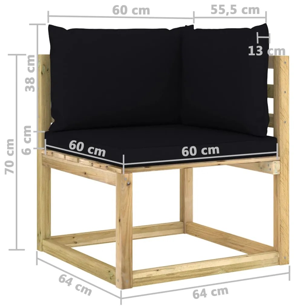 Canapea de gradina neagra, MAJKEN