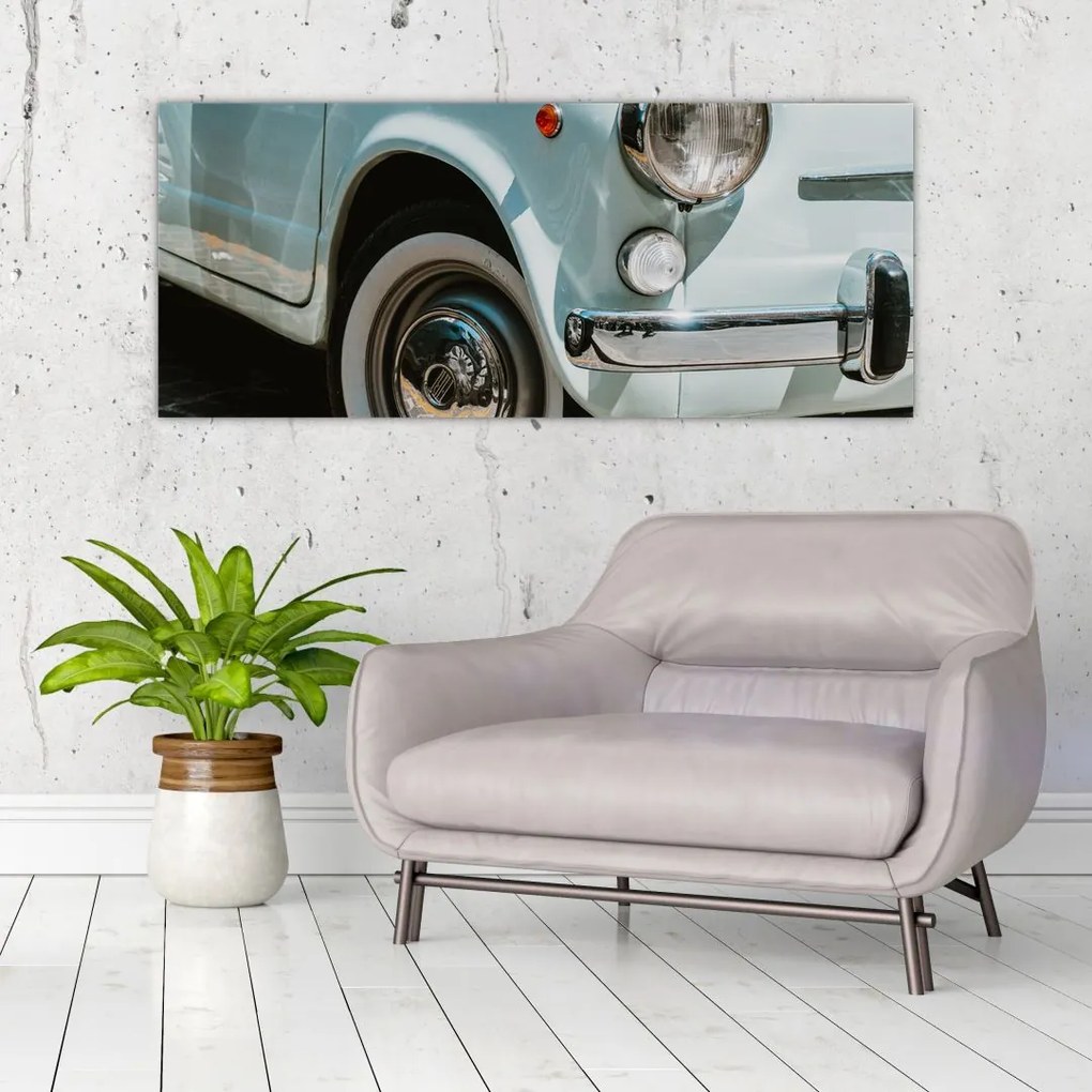 Tablou - mașina retro Fiat (120x50 cm)