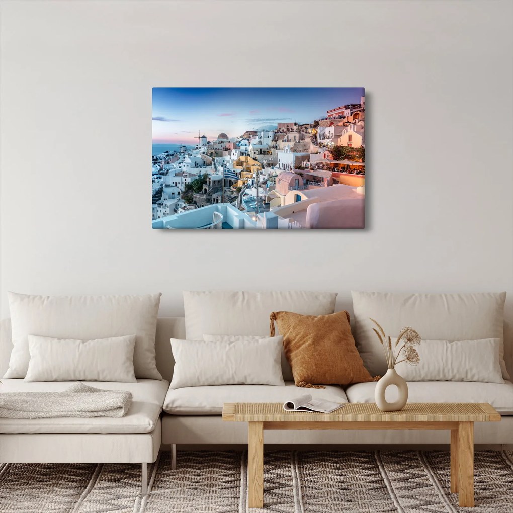 Tablou - Amurg în Santorini (90x60 cm)