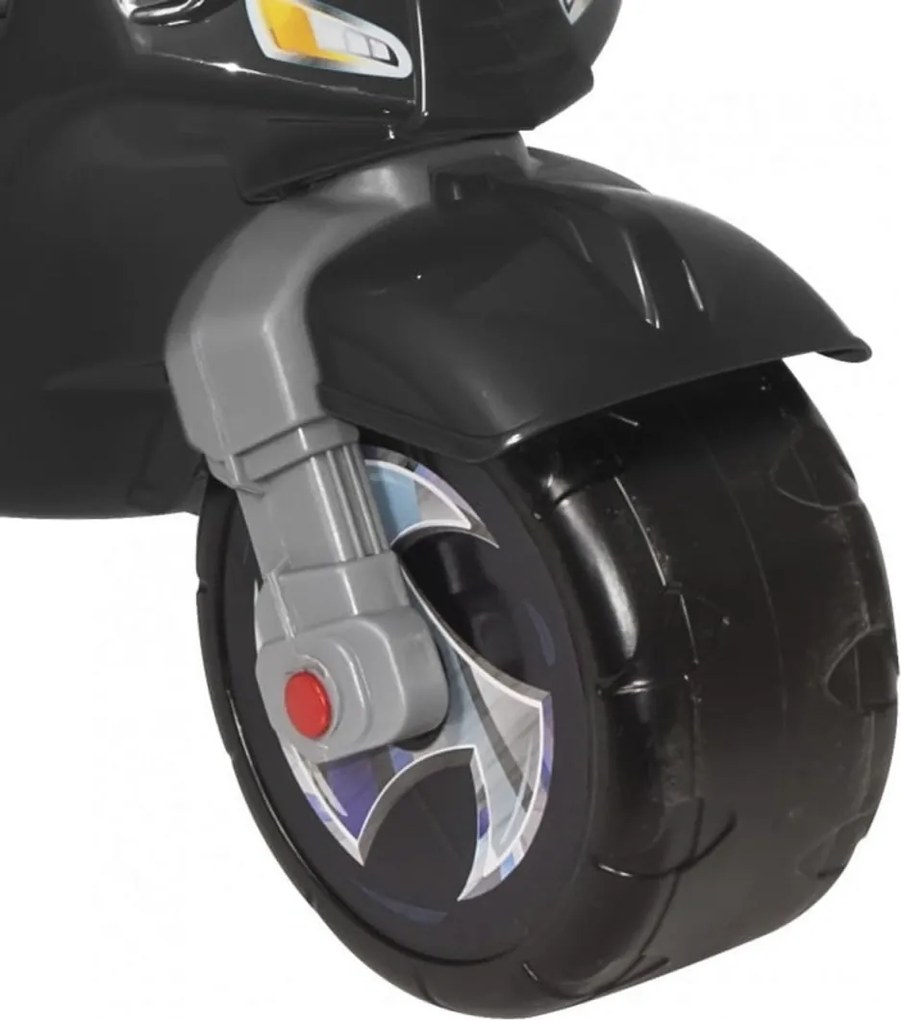 Motocicleta cu functie de trotineta fara pedale pentru copii NOVOKIDS™ Vespa Scooter Mini , Maxim 30 Kg, Cu roti late, Stabilitate mare, Negru