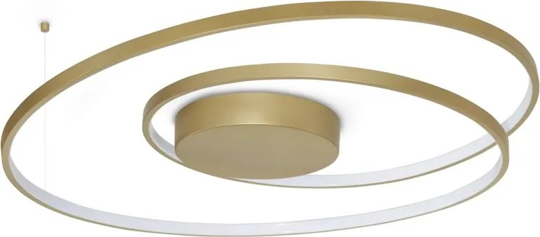 Lustra LED aplicata design circular OZ PL D080 ON-OFF OTTONE 3000K