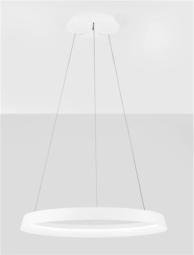 Lustra LED suspendata design modern circular ORMI alba