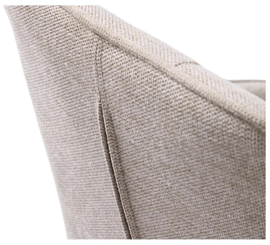 Scaun de sufragerie bej cu cotiere tapițat Nolan – Unique Furniture