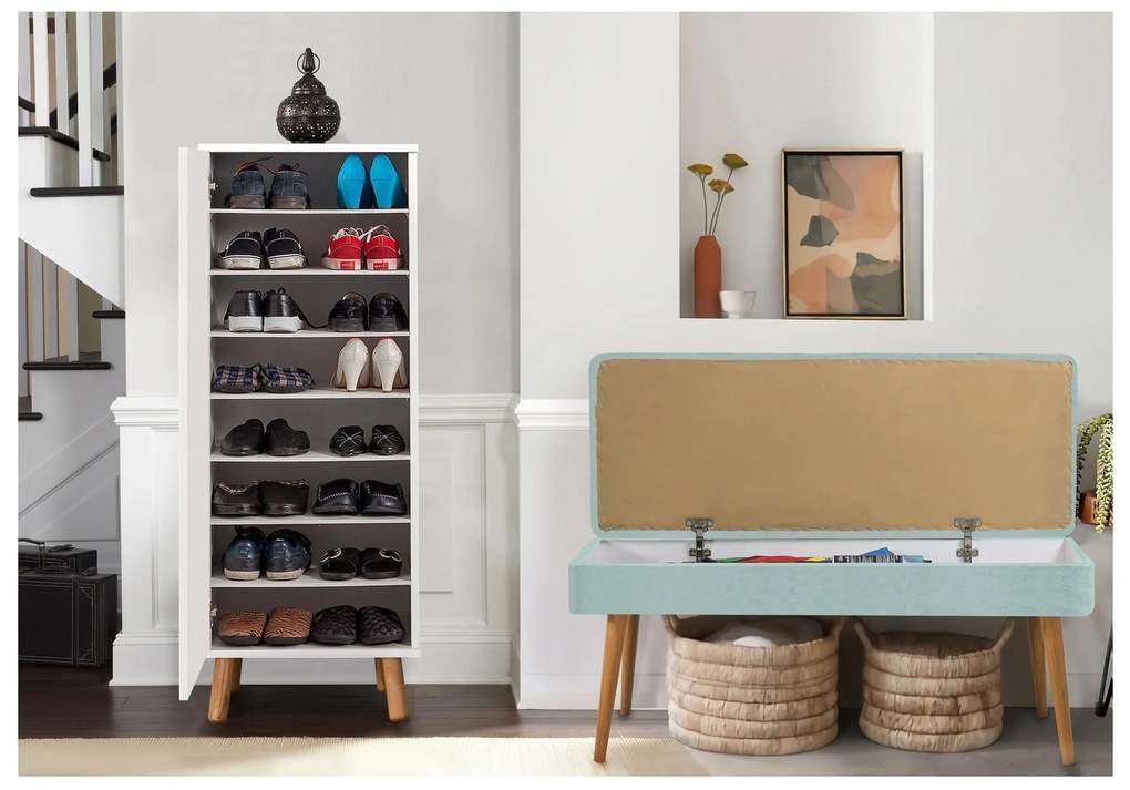 Mobilier Hol Beside 1 (alb + verde marin) . 1094004