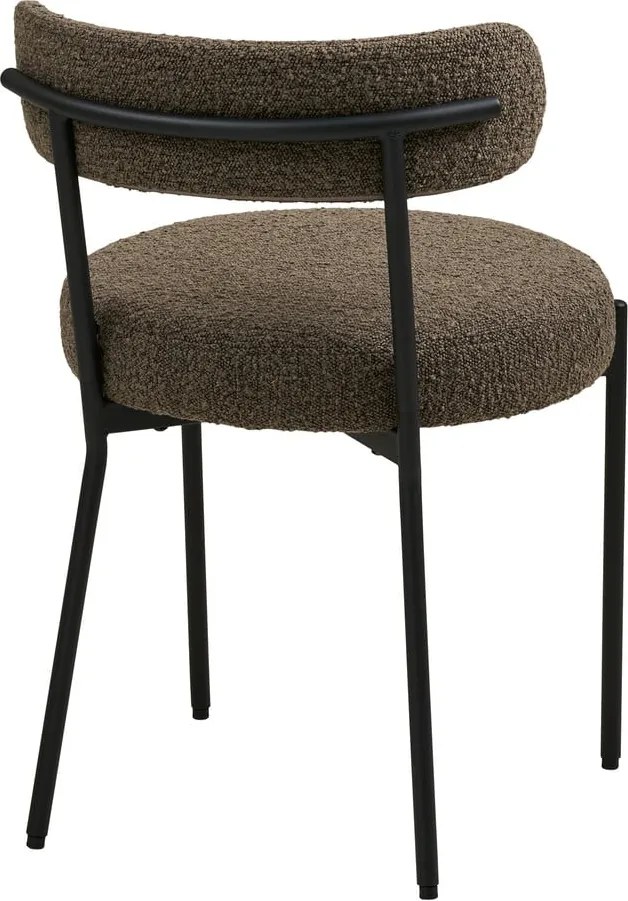 Scaun de dining maro tapițat Badalona – House Nordic