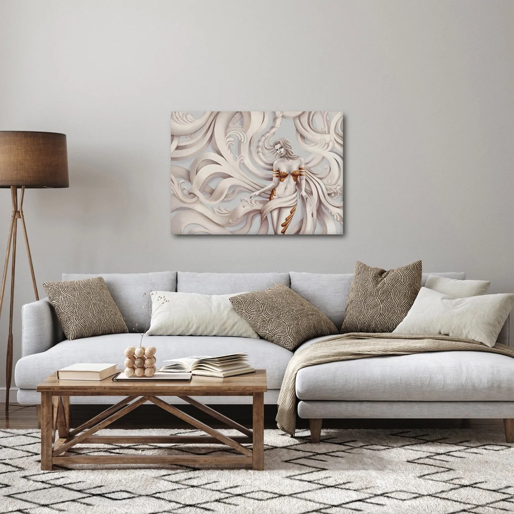 Tablou - Zeița motiv floral (70x50 cm)