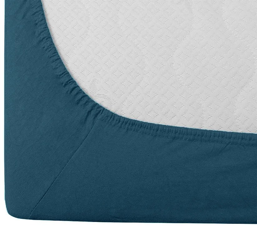 Cearsaf jersey petrol 90 x 200 cm